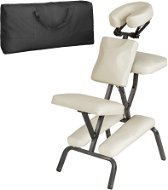 Masážna stolička zo syntetickej kože béžová - Masážne kreslo
