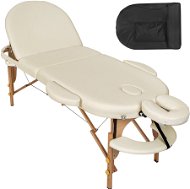 Skladacie masážne ležadlo Sawsan 3 zóny béžové - Masážny stôl