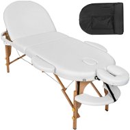 Skládací masážní lehátko Sawsan 3 zóny bílé - Massage Table