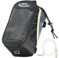 Držiak na smartfón s taškou 20,5 × 10 × 10,5 cm čierna so zelenou - Taška na bicykel