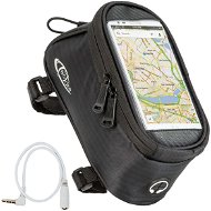 Držiak na smartfón s taškou 20 × 9,5 × 10 cm čierna - Taška na bicykel