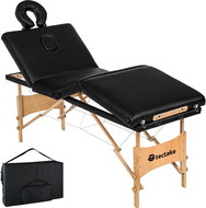 TecTake Folding wooden massage lounger 4 zones, white - Massage Table