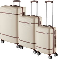 TecTake Madison, 13-piece, TSA lock, cream - Case Set