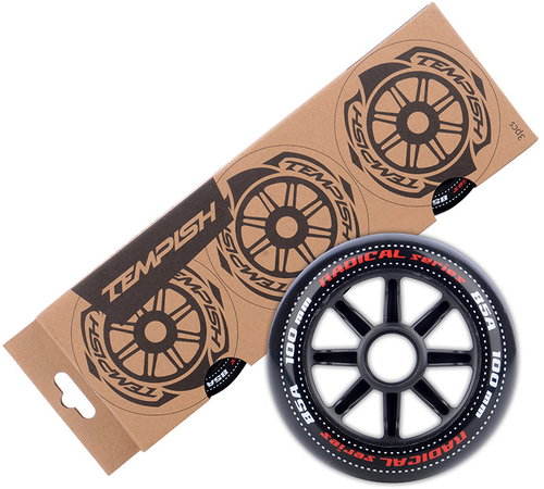 Tempish Radical 100 × 24 85A, black 3 pcs - Inline Skate Wheels - Main image