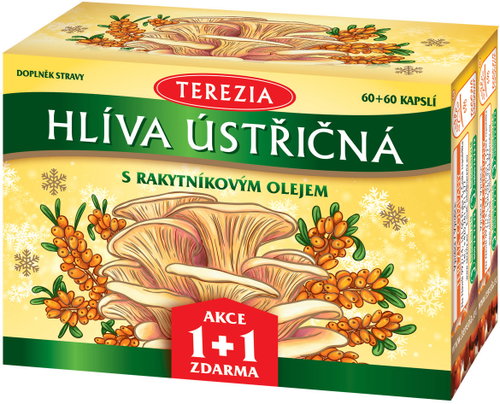 TEREZIA Oyster mushroom with sea buckthorn oil 60 + 60 capsules - limited edition 2025 - Dietary Supplement - Main image