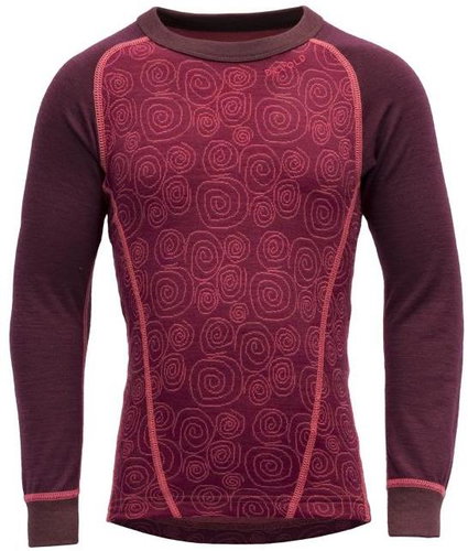 Devold Duo Active merino shirt kid beetroot 6 - Thermal Underwear - Main image