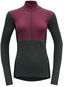 Devold Lauparen merino 190 zip neck wmn beetroot/woods/ink L - Termoprádlo