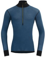 Devold wool mesh 190 zip neck man, flood/caviar L - Thermal Underwear