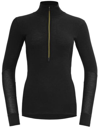 Devold wool mesh 190 zip neck wmn, caviar S - Thermal Underwear - Main image