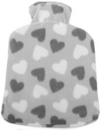 Verk Warming thermophore with plush cover - grey with hearts - Heat Pad