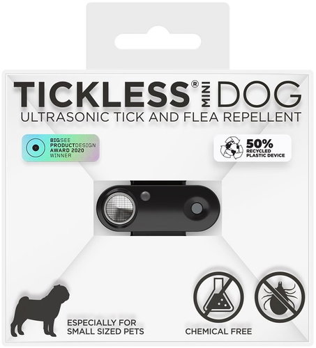 TICKLESS® Mini Rechargeable Ultrasonic Tick Repeller for Dogs and Cats Black - Ultrasonic Repellent - Main image