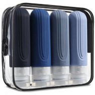 Take it shop Silikonové cestovní lahvičky 90 ml 4 ks, modré - Make-up Bag
