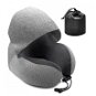 Take it shop Cestovní polštář z paměťové pěny s integrovanou kapucí, šedý - Travel Pillow
