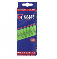 Elite Hockey Waxed laces for skates 84" (182 cm), lime - Shoe Laces