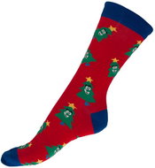 Gosh GP3 - Red with Christmas Trees, size 39-42 (1 pair) - Socks