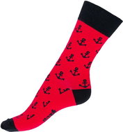 Gosh GP12 - Red with Anchors, size 39-42 (1 pair) - Socks
