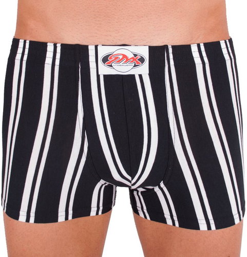 Styx Q763 - Black and White Stripes, Black, size M - Boxer Briefs - Main image
