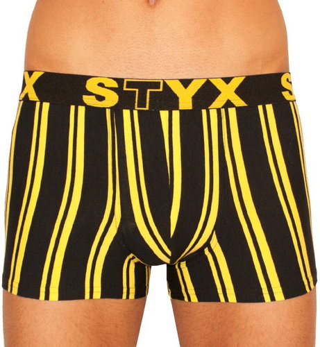 Styx G762 - Black and Yellow Stripes, size M - Boxer Briefs - Main image