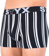 Styx G763 - Black and White Stripes, size S - Boxer Briefs