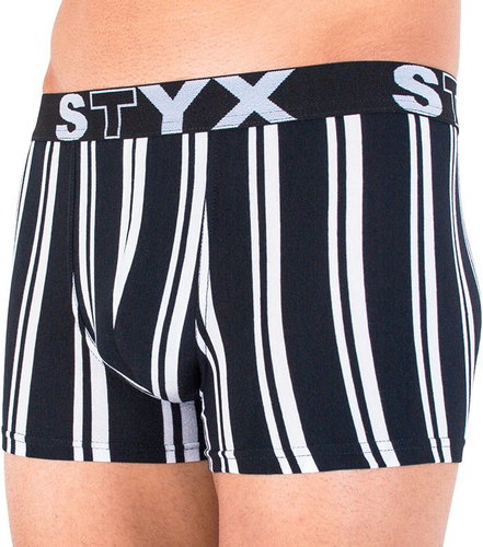 Styx G763 - Black and White Stripes, size M - Boxer Briefs - Main image