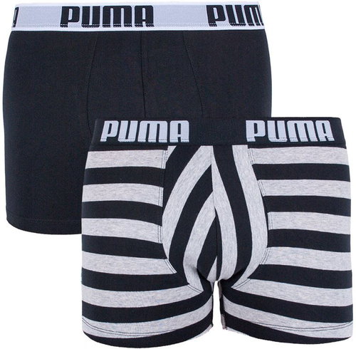 Puma 2Pack 591002001 235 - black gray stripes, multicolour L - Boxer Briefs - Main image