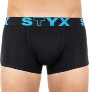 Styx Z961- blue inscription, black S - Boxer Briefs