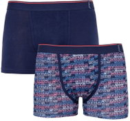 Molvy 2Pack KP-039-BEU, White-Red Sports/Blue, Mixed Colours - Boxer Briefs