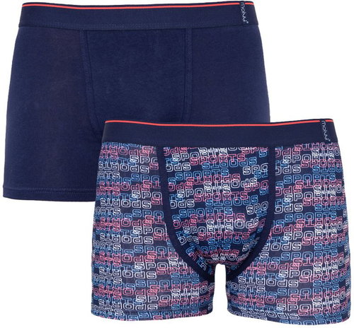 Molvy 2Pack KP-039-BEU white red letters, multicolour XXL - Boxer Briefs - Main image