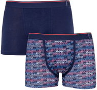 Molvy 2Pack KP-039-BEU White-Red Sports/Blue, Mixed Colours, size M - Boxer Briefs