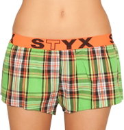 Styx T603 - Green-Orange Checked, Multicoloured, S - Boxer Shorts