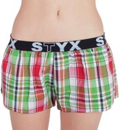Styx T626 - Green-Red Checked, size S - Boxer Shorts