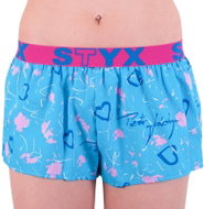 Styx T756- sv. blue hearts, blue S - Boxer Shorts