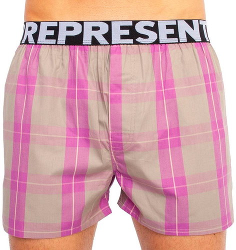 Represent R0M-BOX-0201 - Grey/Pink, Multicoloured, XXL - Boxer Shorts - Main image