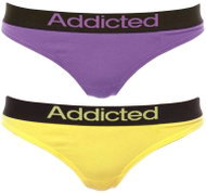 Addicted 2Pack Thong Addicted, Purple/Yellow - Thong