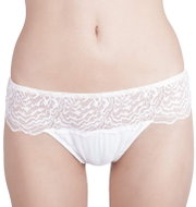 Gina 14114, White - Thong
