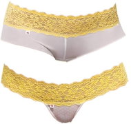 Obsessive 2Pack Lacea Shorties Duo Pack, White - Thong