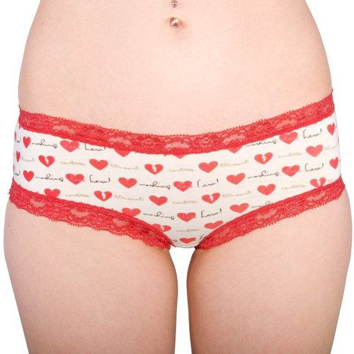 Molvy MD-725-FEU - red heart, red XL - Pants - Main image