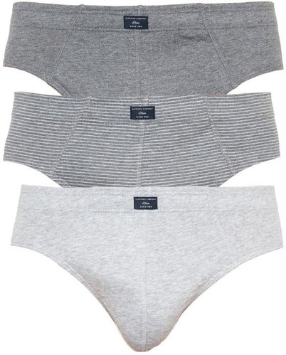s.Oliver 3Pack 26.899.97.5631.11A1, Grey, L - Briefs - Main image