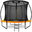 Neo-Sport Profiled garden trampoline 10 ft / 312 cm with inner net, black - orange