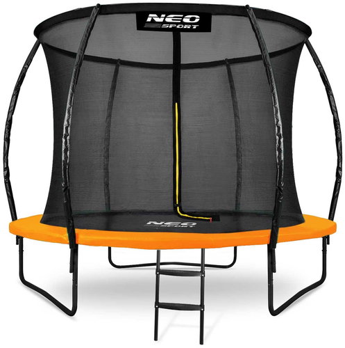 Neo-Sport Profiled garden trampoline 10 ft / 312 cm with inner net, black - orange - Trampoline - Main image