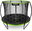 Neo-Sport Profiled garden trampoline 10 feet / 312 cm with inner net, black - green