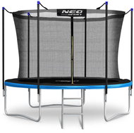 Neo-Sport Garden trampoline 8 feet / 252 cm with inner net and ladder black - blue - Trampoline