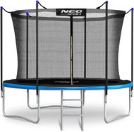 Neo-Sport Garden trampoline 10 ft / 312 cm with inner net and ladder, black - blue - Trampoline
