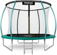 NEO-SPORT Trampoline profiled 8 ft/252 cm, turquoise, with inner net - Trampoline