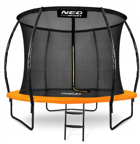 NEO-SPORT Profiled trampoline 8 ft/252 cm, orange, with inner net - Trampoline - Main image