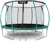 NEO-SPORT Trampoline profiled 12 feet/374 cm, orange, with inner net - Trampoline