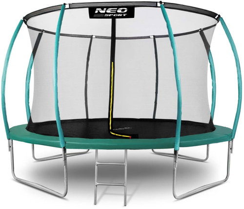 NEO-SPORT Trampoline profiled 12 feet/374 cm, orange, with inner net - Trampoline - Main image