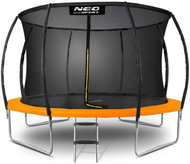 NEO-SPORT Trampoline 12 feet/374 cm, turquoise, with inner net - Trampoline