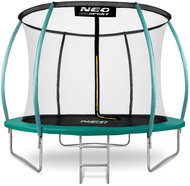 NEO-SPORT Trampoline profiled 10 ft/312 cm, turquoise, with inner net - Trampoline