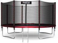 NEO-SPORT Trampoline 12 feet/374 cm, with outdoor net + ladder - Trampoline
